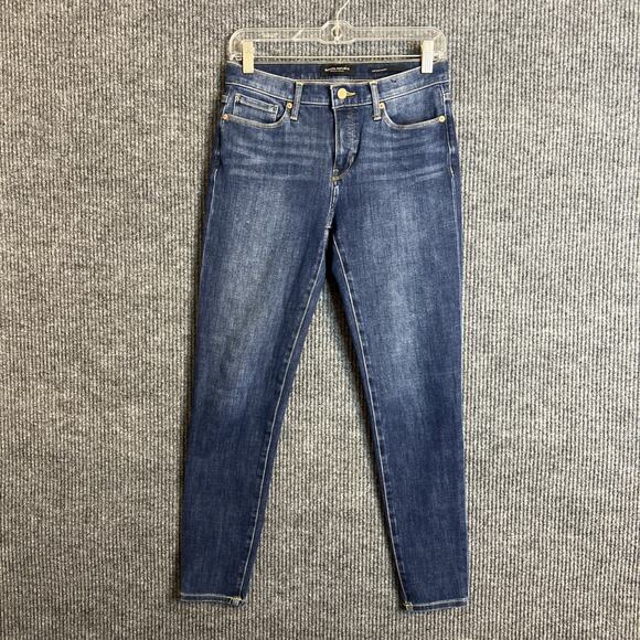 Banana Republic Womens Mid Rise Skinny Jeans Size 27 Blue Medium Wash Stretch - Picture 1 of 10
